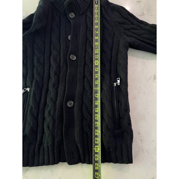 $3850 Brunello Cucinelli 100% Cashmere Chunky Navy Blue Cable Knit Unisex IT50 - Picture 11 of 12